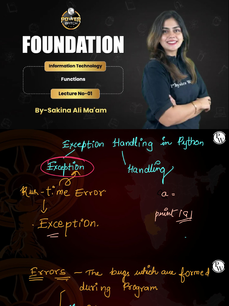 Exception Handling 01 - Class Notes | PDF