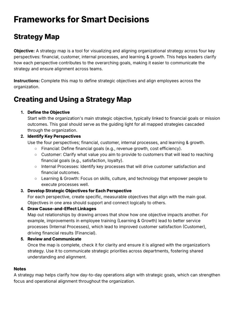 Strategy Map and Balanced Scorecard Guide | PDF | Performance Indicator ...