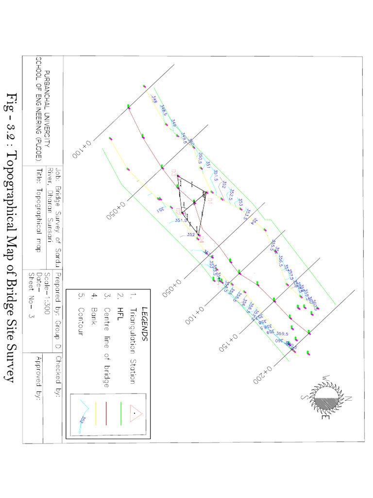 Topographical Map for Bridge Survey | PDF | Cartography | Map