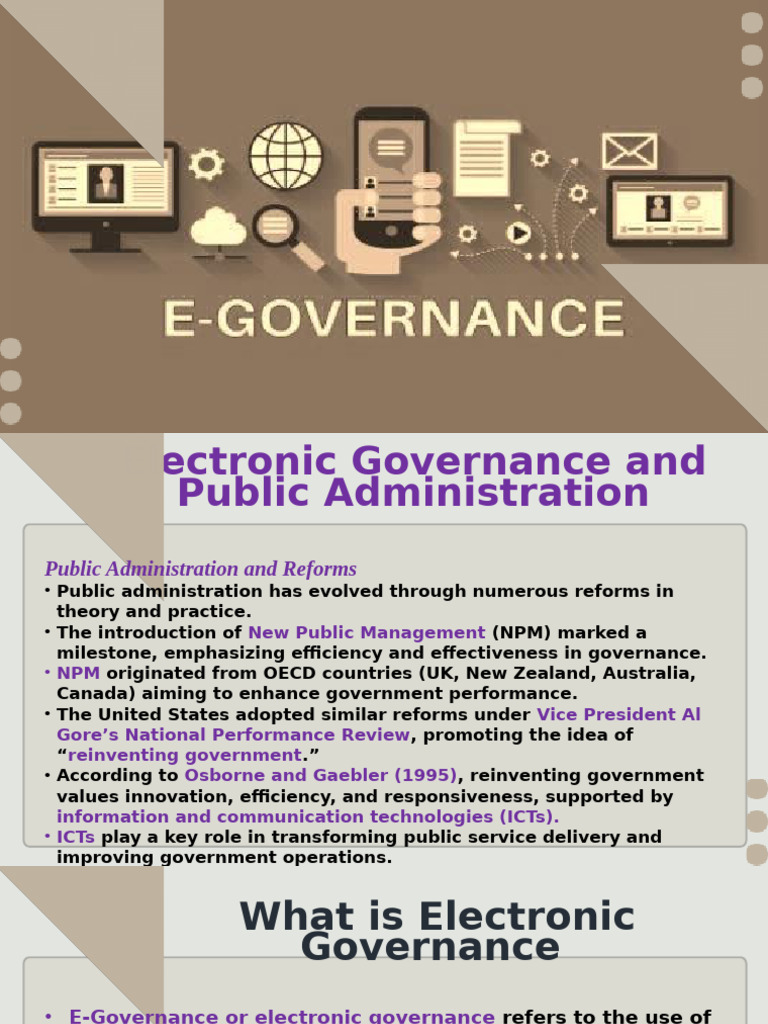 E-Governance: Transforming Public Administration | PDF | Governance ...