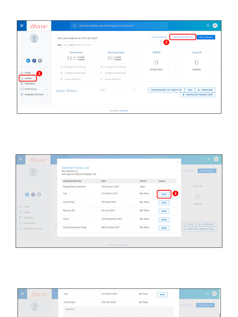 Steps - Applying For Optional Leave | PDF