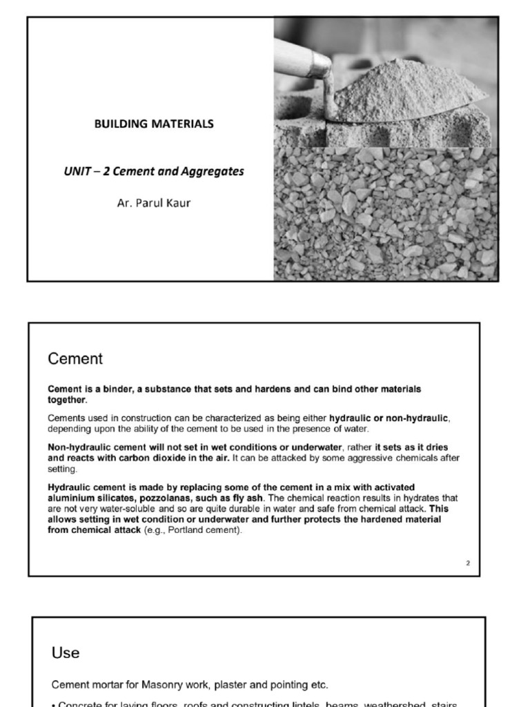 Cement & Aggrigate | PDF