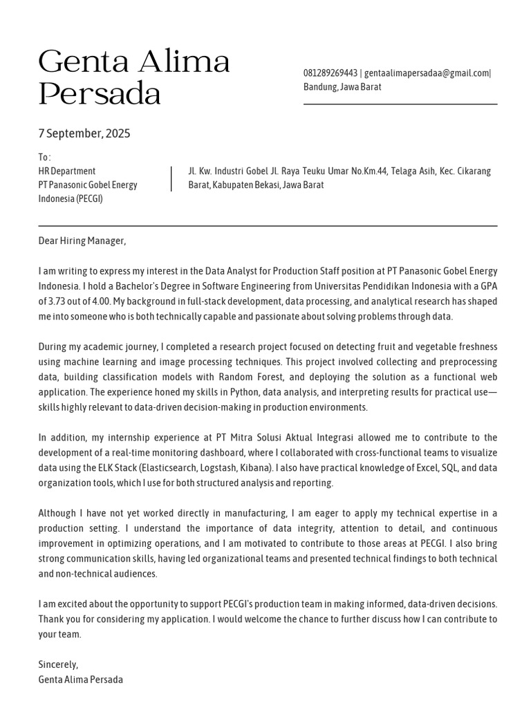 Data Analyst Application for PECGI | PDF | Data | Data Analysis