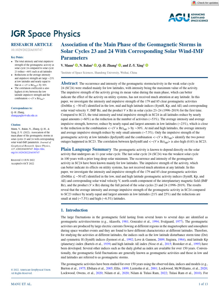 JGR Space Physics - 2022 - Manu - Association of The Main Phase of The ...