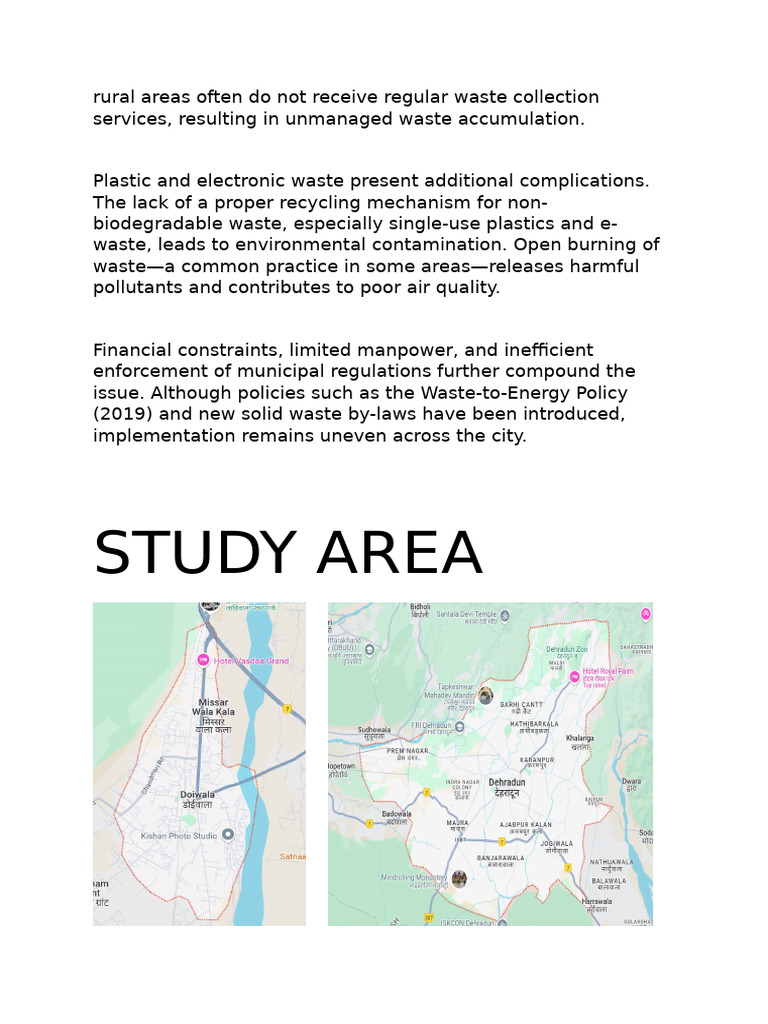 Rural Areas Often Do Not Receive Regular Waste Collection Services | PDF