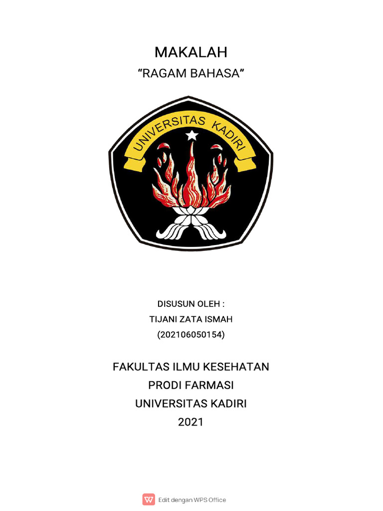 Ragam Bahasa: Variasi dan Penggunaannya | PDF