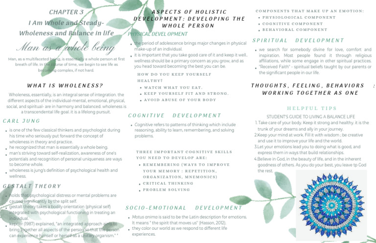 Chapter 3.1 - Personal Development1 PDF | PDF | Thought | Emotions