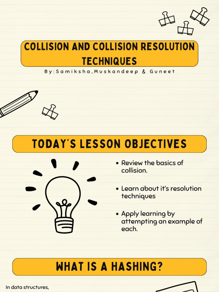 Collision Resolution Techniques in Hashing | PDF | Computer Data ...
