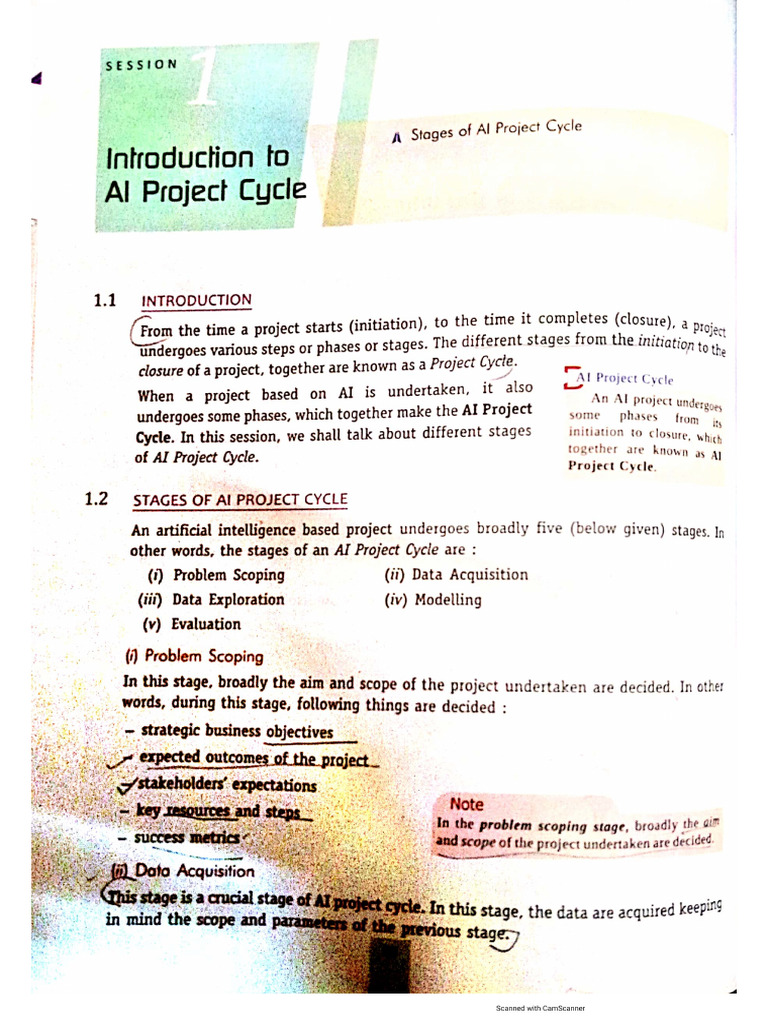 AI Project Cycle Session 1 | PDF