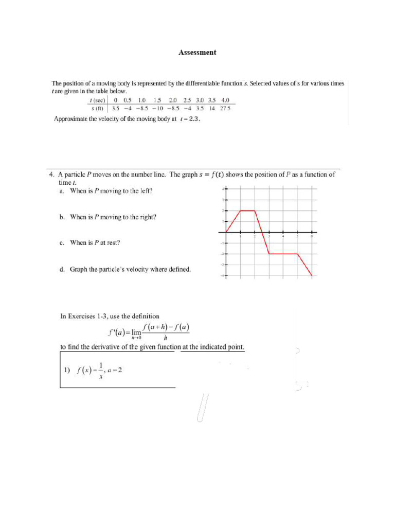 Calculus Assessment | PDF
