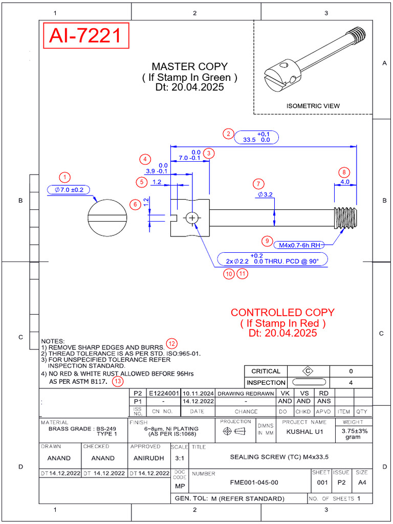 Controlled Copy (If Stamp in Red) DT: 20.04.2025 | PDF
