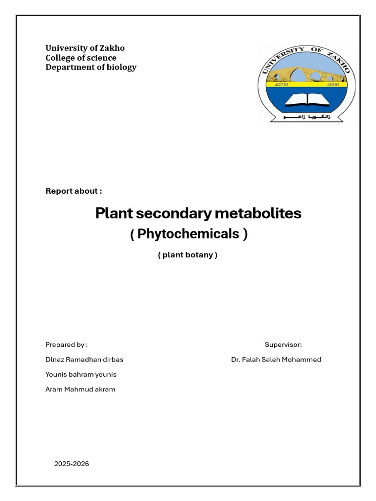 Plant Secondary Metabolites Overview | PDF | Biology