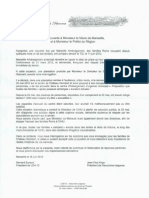 Lettre Ouverte Au Maire de Marseille Et Au Préfet de Région