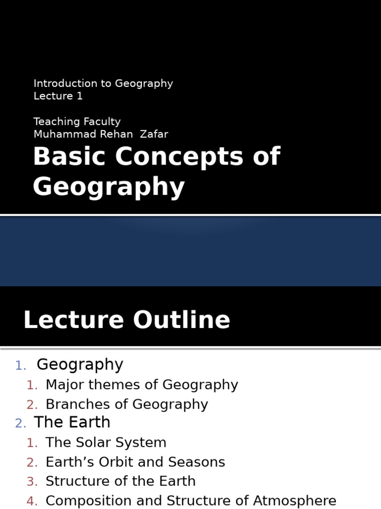 Introduction to Basic Geography Concepts | PDF | Geography | Earth Sciences