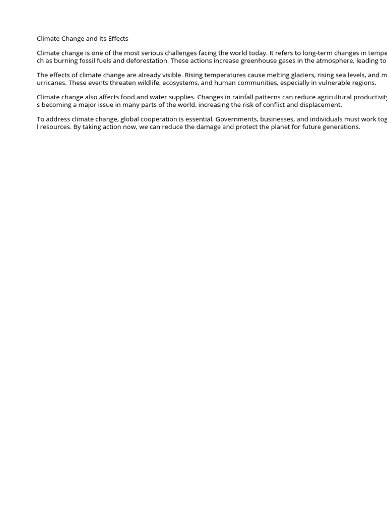 Climate Change | PDF