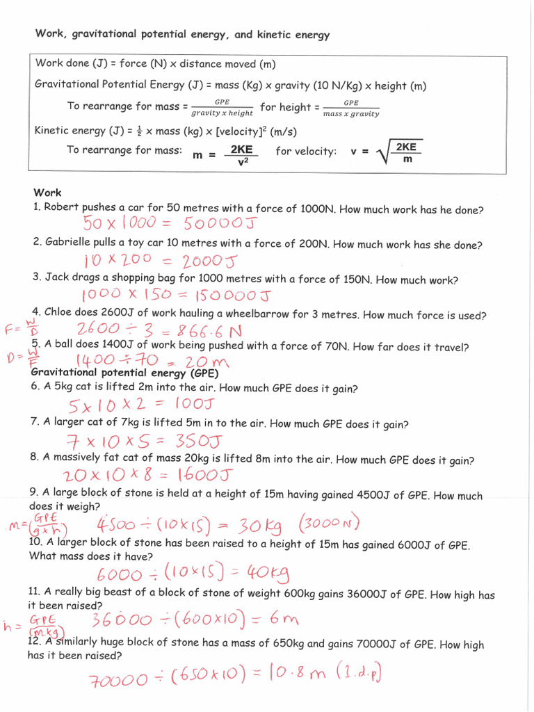 1. Gpe and Ke Questions Answers | PDF