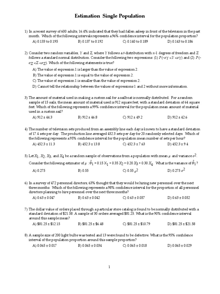 Confidence Intervals and Estimators Analysis | PDF | Confidence ...