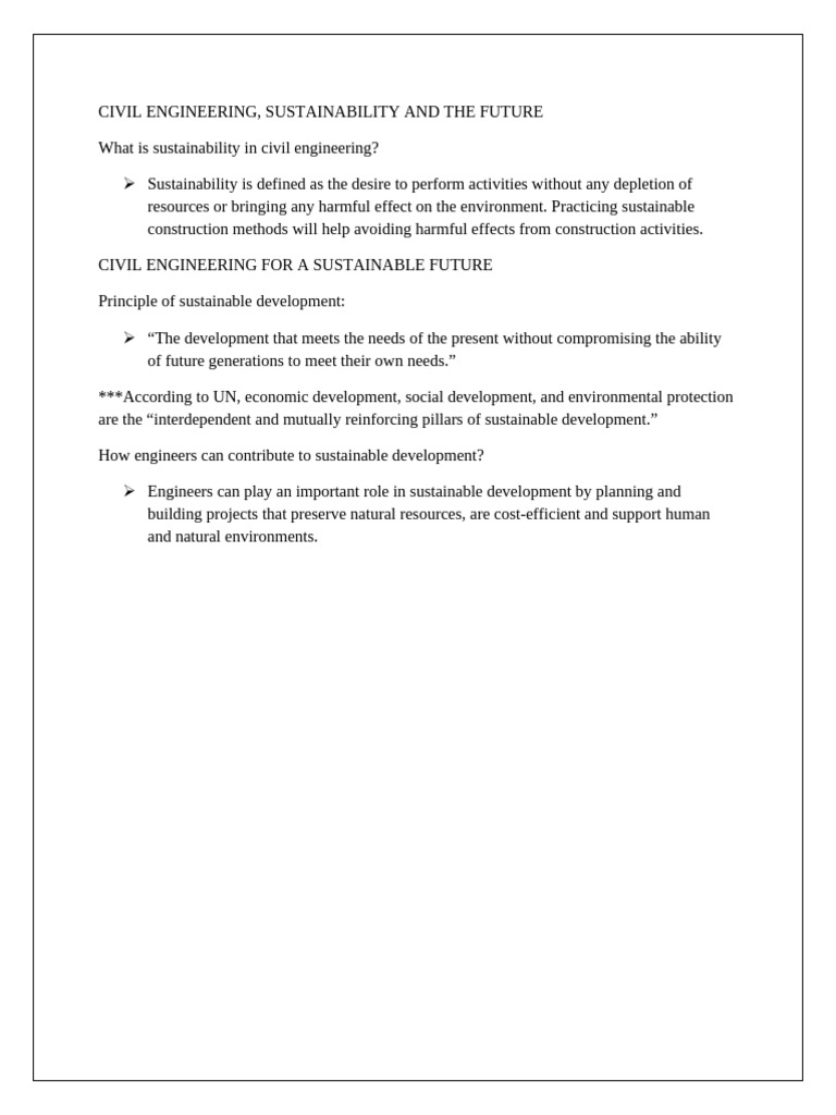 Sustainable Practices in Civil Engineering | PDF