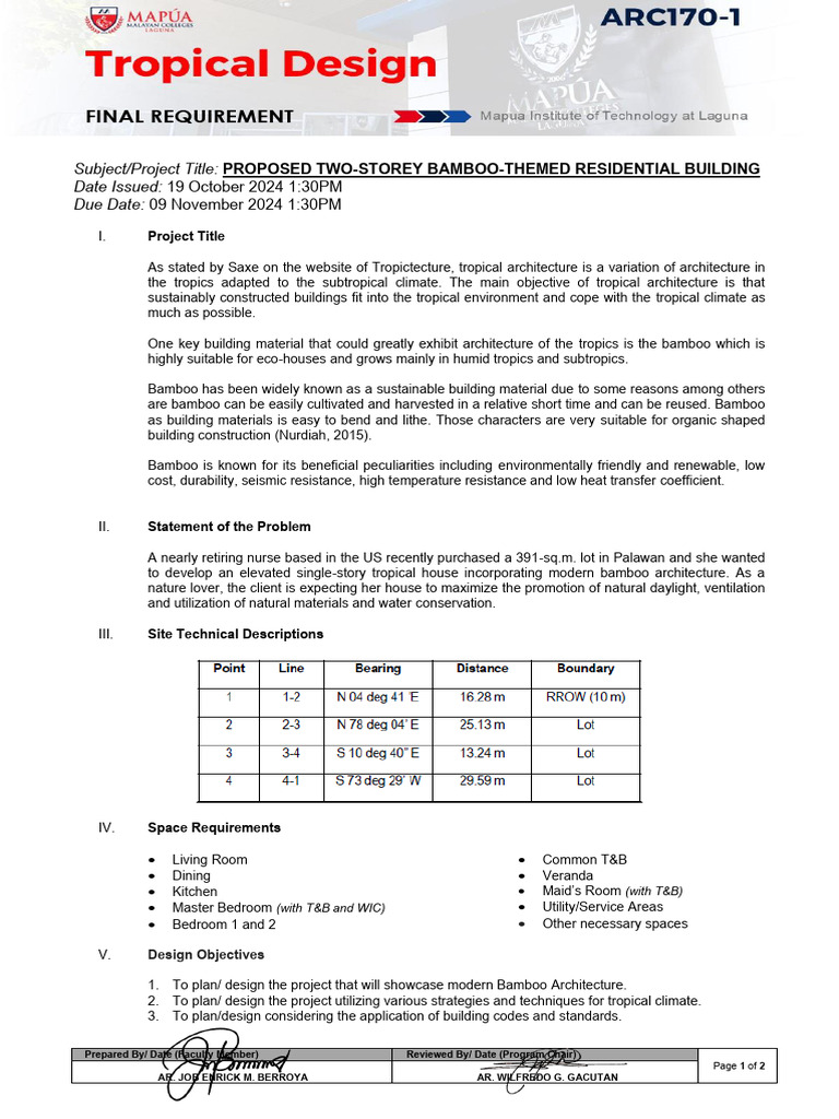 ARC170-1 Final Requirement | PDF
