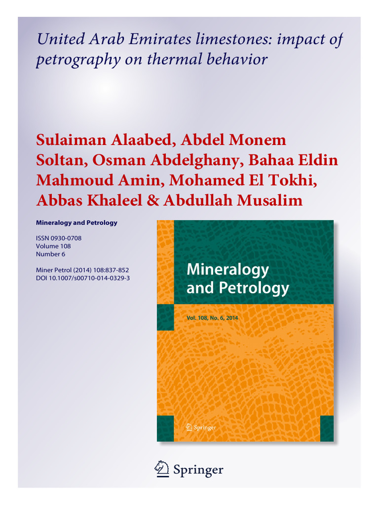 United Arab Emirates Limestones Impact of Petrography | PDF | Limestone ...