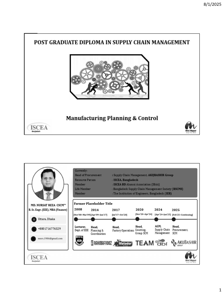 MPC PGDSCM Session 02 01 Aug'25 | PDF | Six Sigma | Production And ...