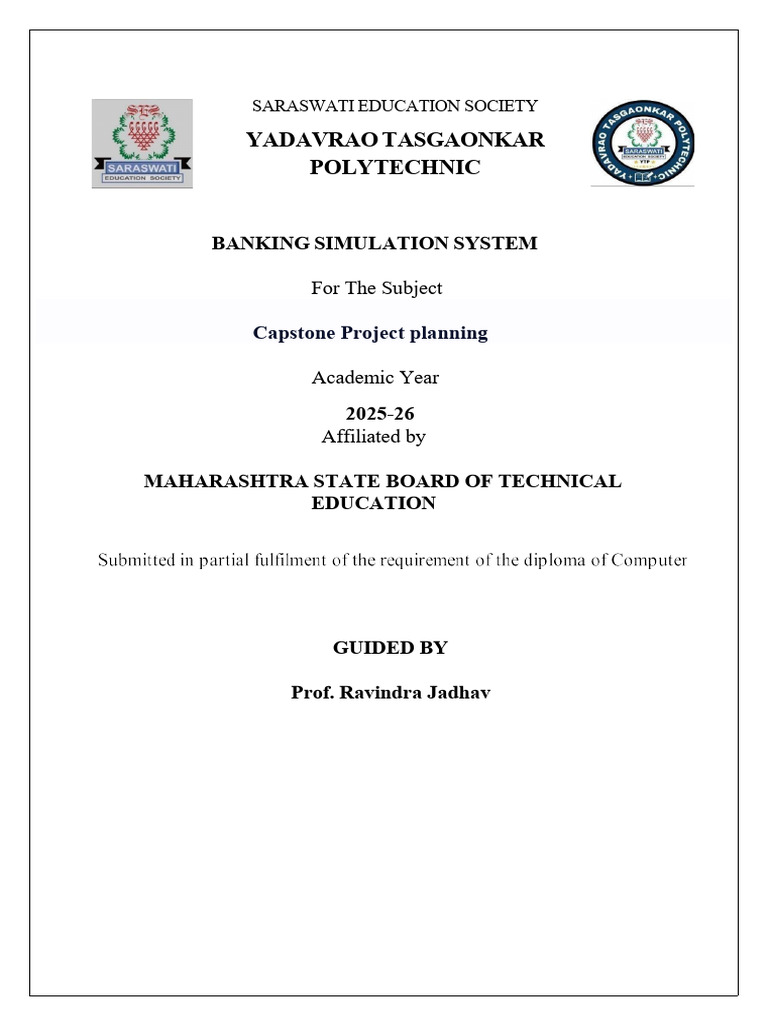 Banking Simulation System Overview | PDF