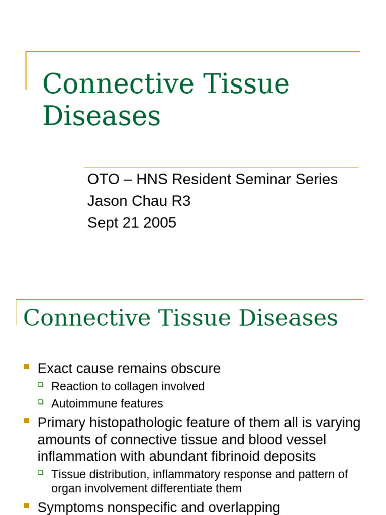 Connective Tissue Diseases Overview | PDF | Rheumatoid Arthritis ...