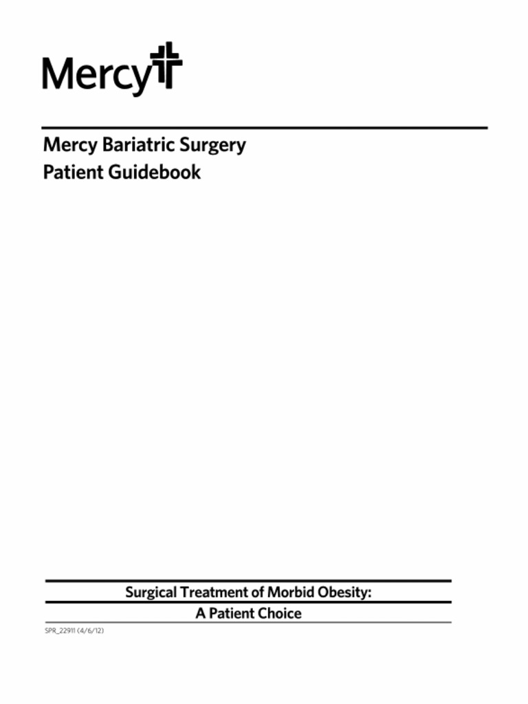 Mercy Bariatric Springfield Patient Guidebook | PDF