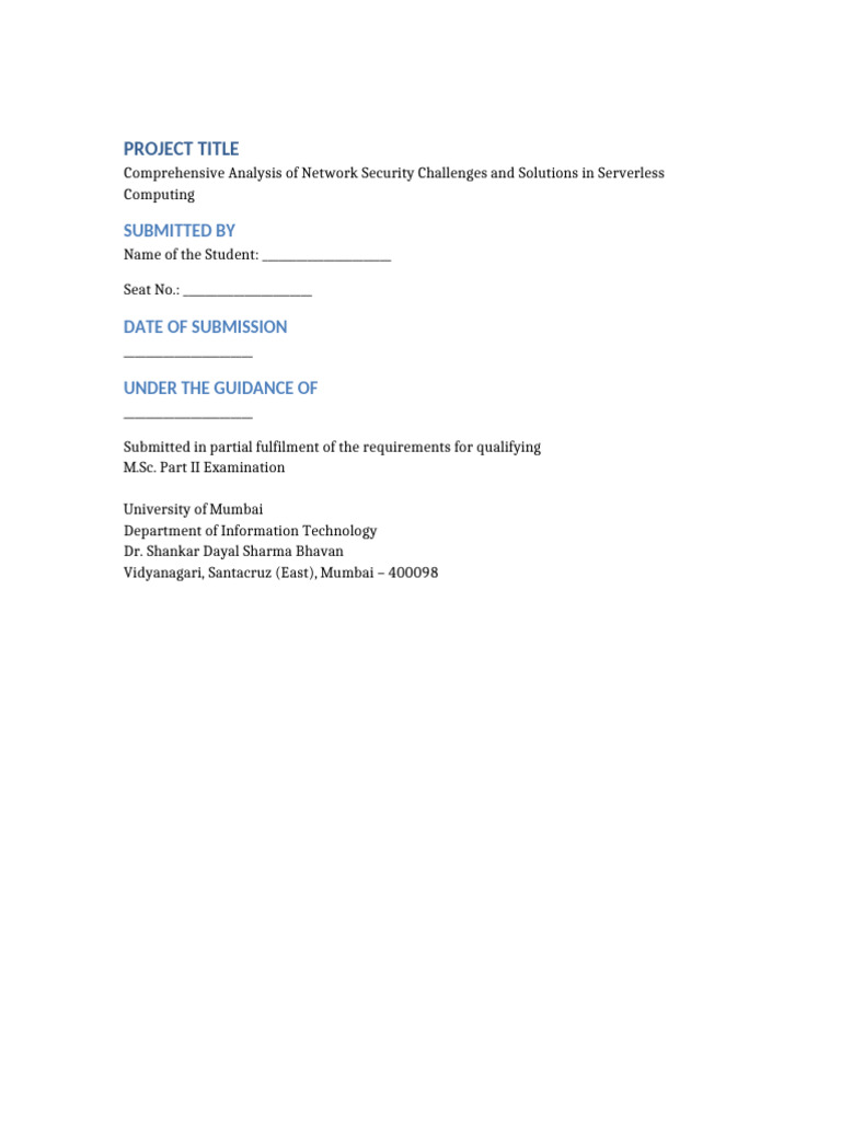 Serverless University Format COMPLETE | PDF | Computer Security | Security