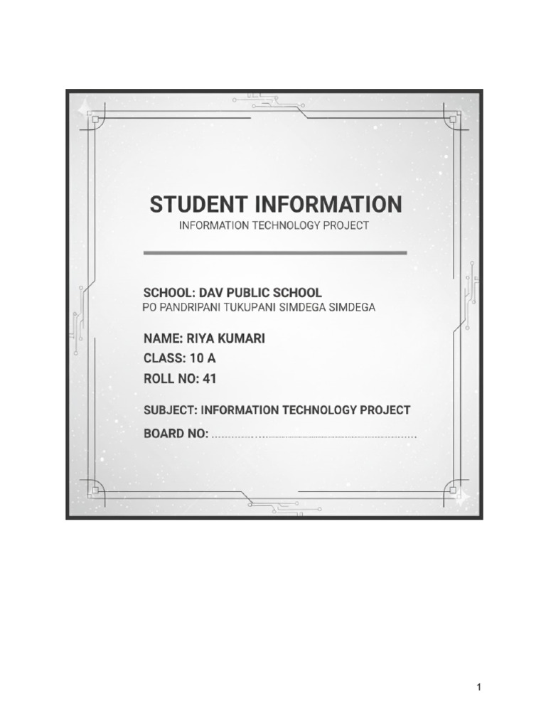 Riya Kumari It Project | PDF | Databases | Relational Database