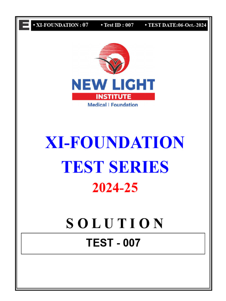 Pcb Major Test - 07 Solution (06-Oct.2024) | PDF | Chemical Bond | Heat