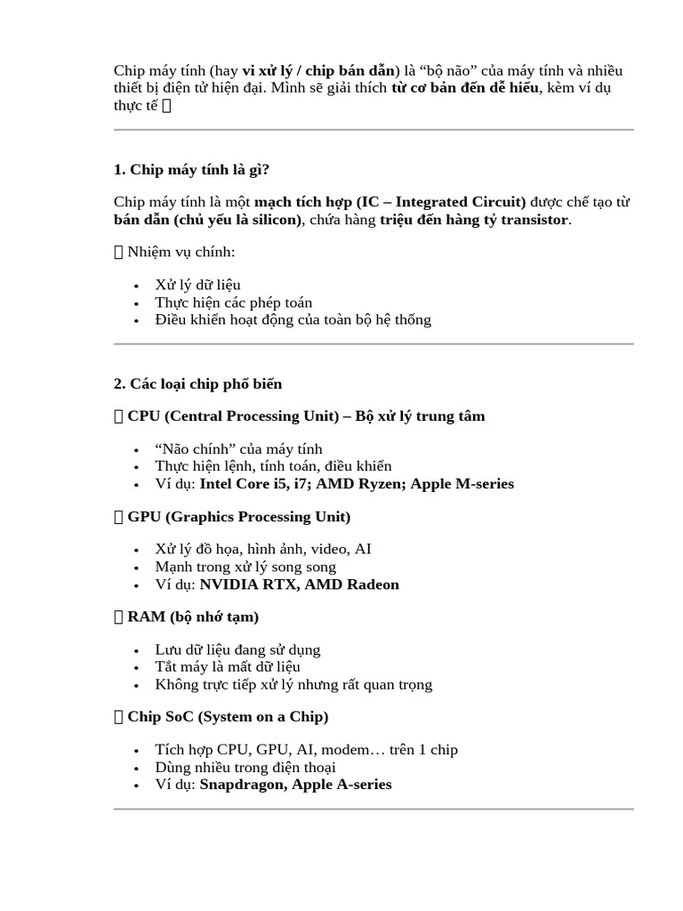 Chip Máy Tính | PDF