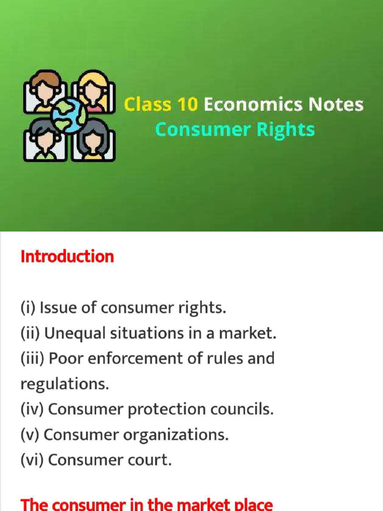 Economicschapter5(Consumer Rights) | PDF