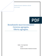 Cerere - Oferta.Rezultate Macroeconomice