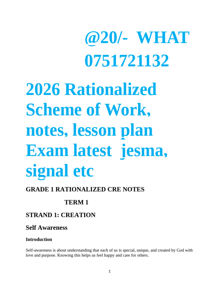 Grade 1 CRE Rationalized Scheme | PDF | Nativity Of Jesus | Jesus
