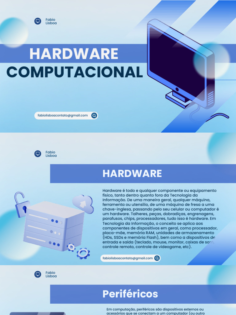 Definição e Tipos de Hardware e Software | PDF | Hardware de computador ...
