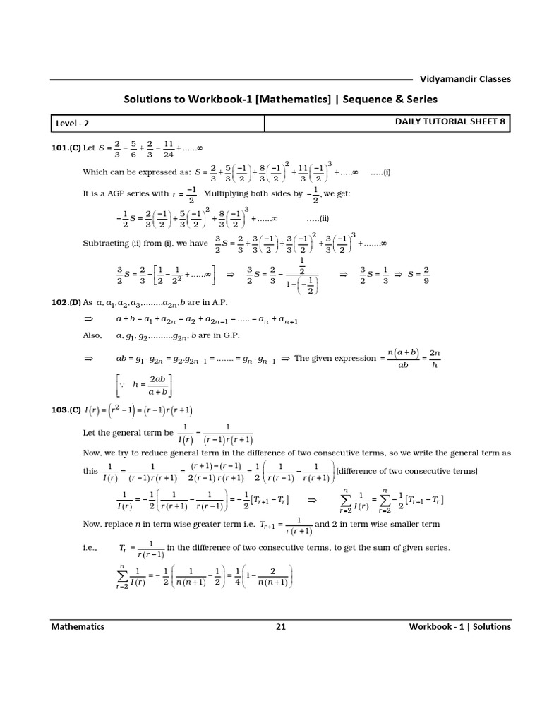 Mathematics Workbook 1 Solutions | PDF | Mathematics | Mathematical ...