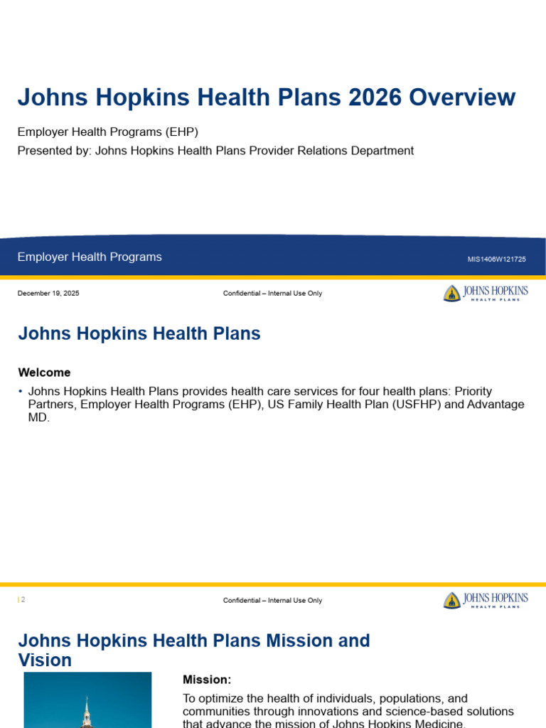 Johns Hopkins Employer Health Programs Overview | PDF | Public Services ...