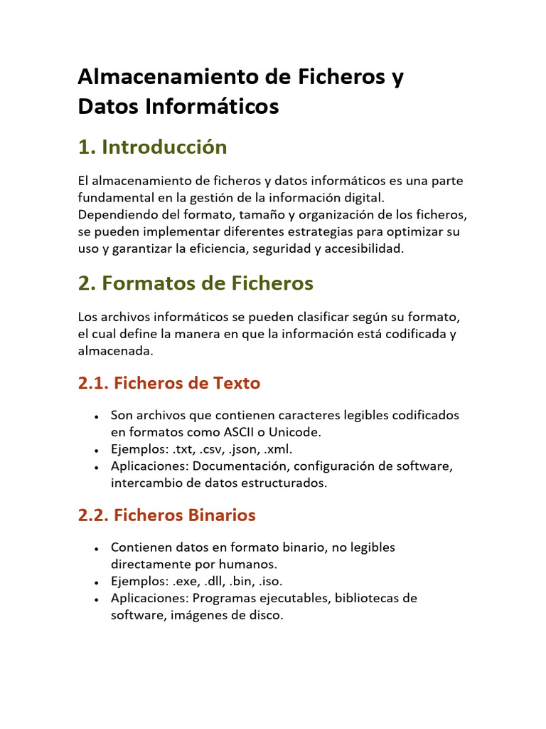 M2_Almacenamiento de Ficheros y Datos Informáticos | PDF | Archivo de ...