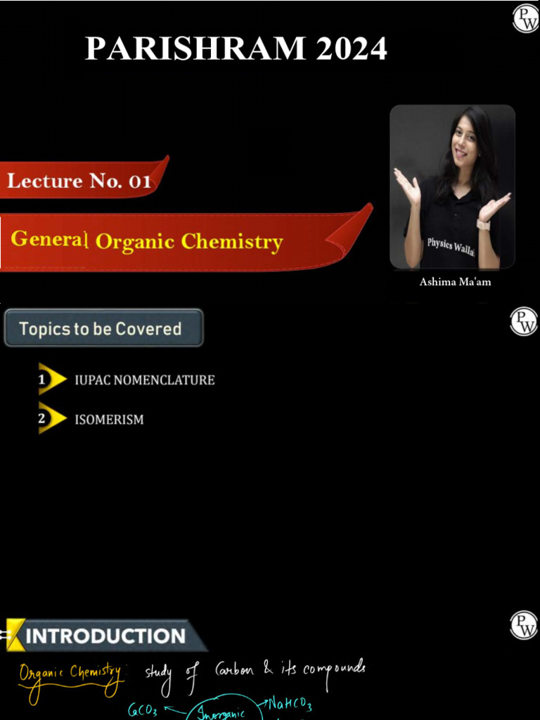 General Organic Chemistry 01 _ Class Notes __ Parishram 2024 | PDF