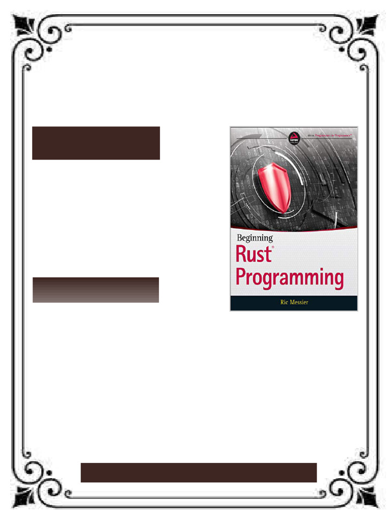 Beginning Rust Programming 1st Edition Ric Messier eBook ultimate ...