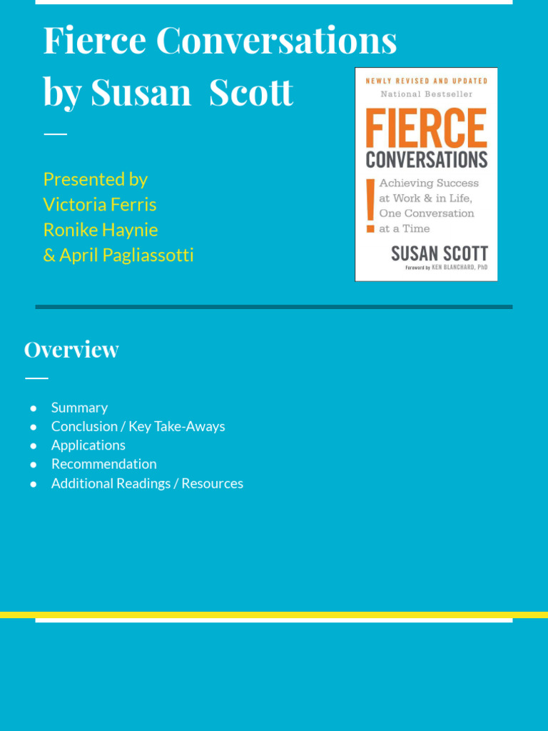 Mastering Fierce Conversations Principles | PDF