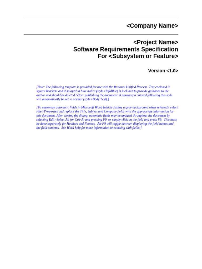 Software Requirements Specification Guide | PDF | Software | Software Bug