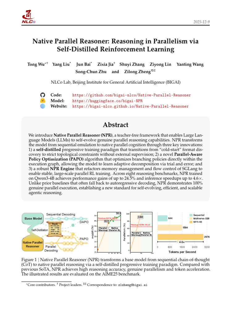 Native Parallel Reasoner - Reasoning in Parallelism via Self-Distilled ...
