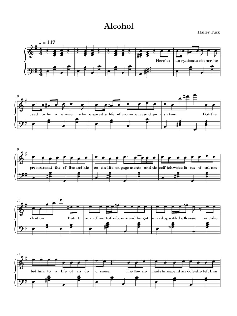 Hailey Tuck: Alcohol-Themed Lyrics | PDF | Drink