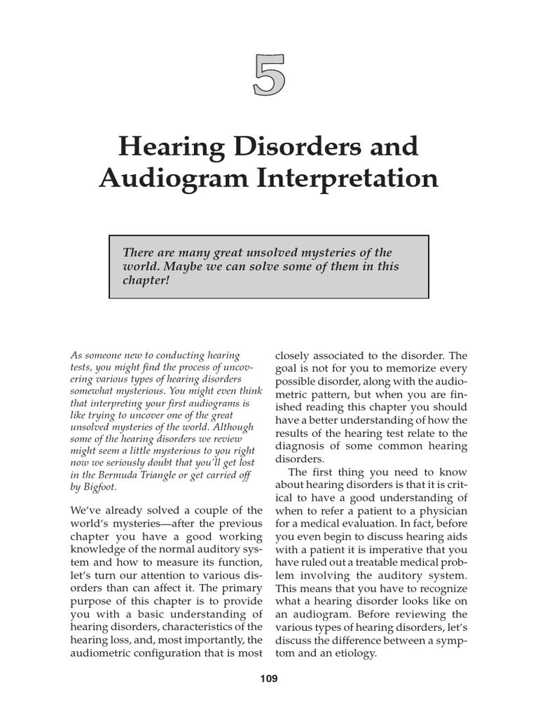 Understanding Hearing Disorders and Audiograms | PDF | Hearing Loss | Ear