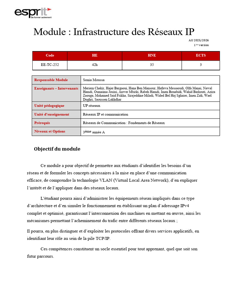 Module Réseaux IP : Concepts et Pratiques | PDF | Adresse IP | Routage