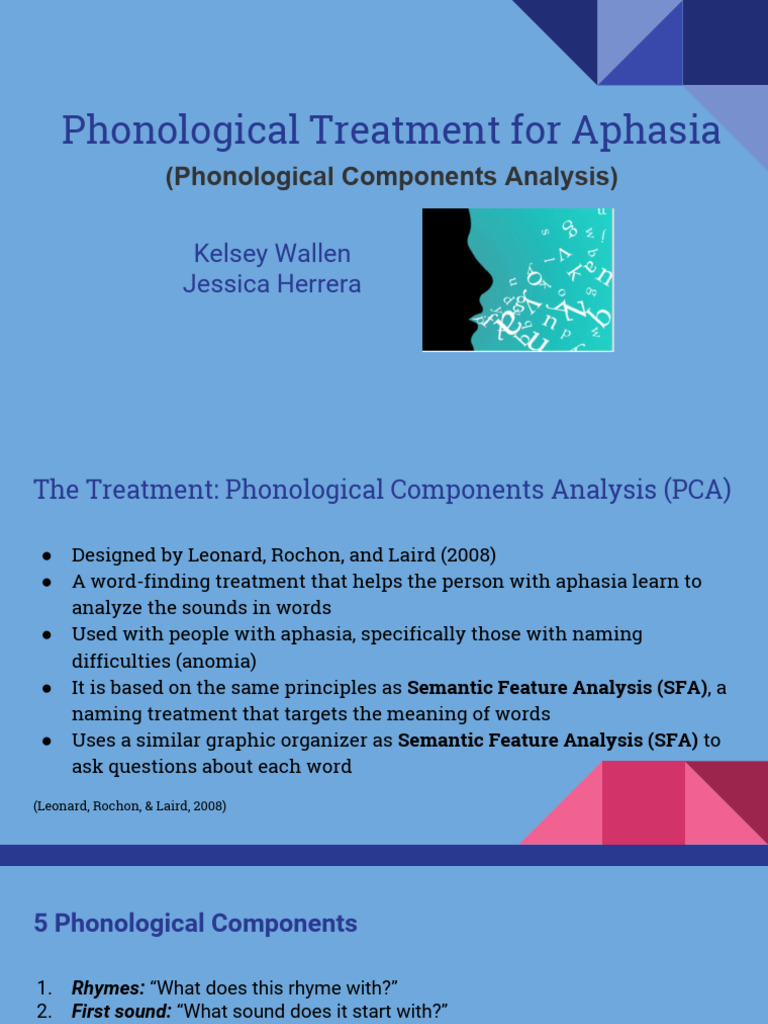 Phonological Components Analysis for Aphasia | PDF | Aphasia | Neuroscience