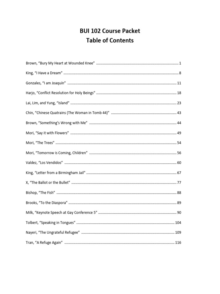 BUI 102 Course Packet Overview | PDF | Tecumseh | Native American Tribes