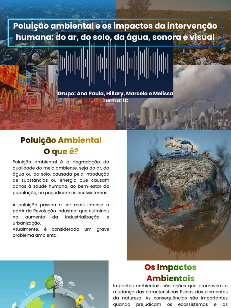Poluição Ambiental e Os Impactos Da Intervenção Humana Do Ar, Do Solo ...